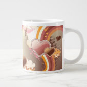 Stijlvolle ontwerpachtergrond grote koffiekop (Rechts)