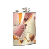 Stijlvolle ontwerpachtergrond heupfles (Rechts)