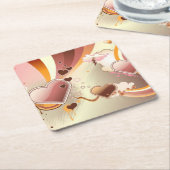 Stijlvolle ontwerpachtergrond kartonnen onderzetters (Schuin)