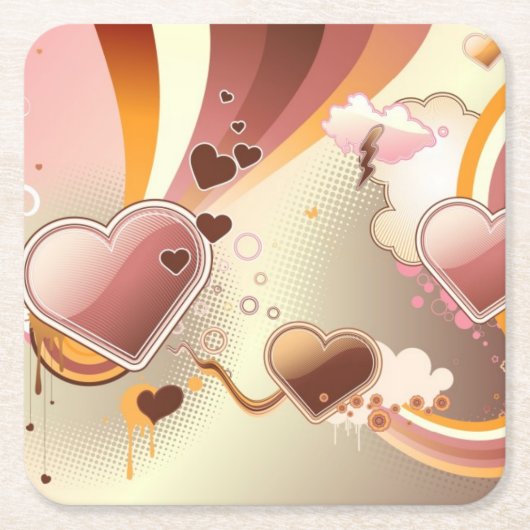 Stijlvolle ontwerpachtergrond kartonnen onderzetters (Voorkant)