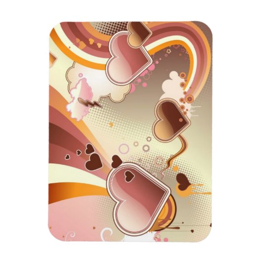 Stijlvolle ontwerpachtergrond magneet (Verticaal)