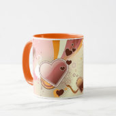 Stijlvolle ontwerpachtergrond mok (Voorkant links)