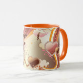 Stijlvolle ontwerpachtergrond mok (Voorkant rechts)