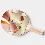 Stijlvolle ontwerpachtergrond tafeltennisbatje (Zijkant)