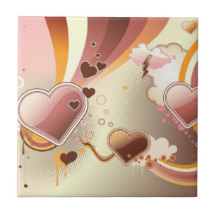 Stijlvolle ontwerpachtergrond tegeltje