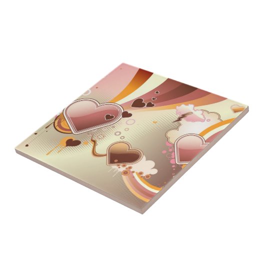 Stijlvolle ontwerpachtergrond tegeltje (Zijkant)