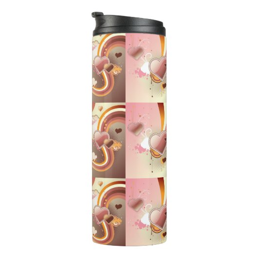 Stijlvolle ontwerpachtergrond thermosbeker (Geroteerd rechts)