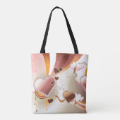 Stijlvolle ontwerpachtergrond tote bag (Achterkant)