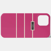 Stijlvolle op maat gemaakte donkerroze monogram Case-Mate iPhone case (Achterkant (horizontaal))