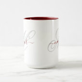 Stijlvolle op maat gemaakte naam monogramkunst voo mok (Midden)
