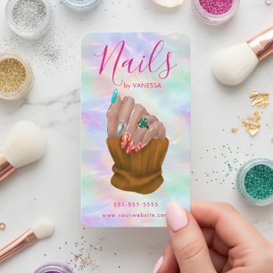 Stijlvolle Opal Manicurist Kunstenaar Nagelsalon M Visitekaartje
