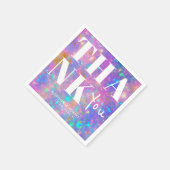 Stijlvolle Opal Stone Bold Dank u bruiloft Servet (Hoek)