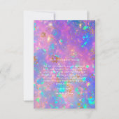 Stijlvolle Opal Stone Eenvoudige Minimalistische B Bedankkaart (Achterkant)