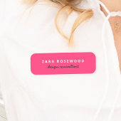 Stijlvolle, opgerolde, moderne, minimalistische em naamplaatje