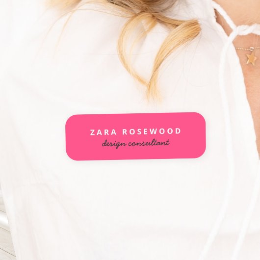 Stijlvolle, opgerolde, moderne, minimalistische em naamplaatje