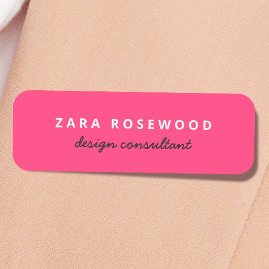 Stijlvolle, opgerolde, moderne, minimalistische em naamplaatje