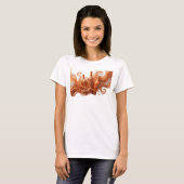 Stijlvolle oranje ABSTRACT KUNST Statement T-shirt (Voorkant volledig)