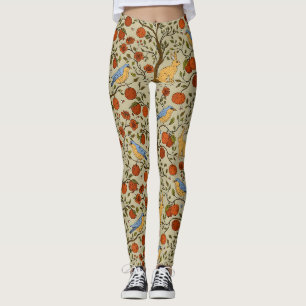 Stijlvolle oranje appels aan bruine bomen ontwerp leggings