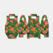 Stijlvolle Oranje Calla Lilies en groene chemicali Bedankdoosjes (Uitgevouwen)