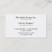 Stijlvolle Oranje Chevron-Visitekaartjes Visitekaartje (Achterkant)