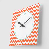 Stijlvolle Oranje Chevron Wall klok (Hoek)