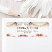 Stijlvolle Oranje dromerige inkt retouradres Etiket (Insitu)