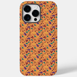 Stijlvolle Oranje Leaf Pattern iPhone Case