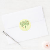 Stijlvolle Oranje structuur Ronde Sticker (Envelop)