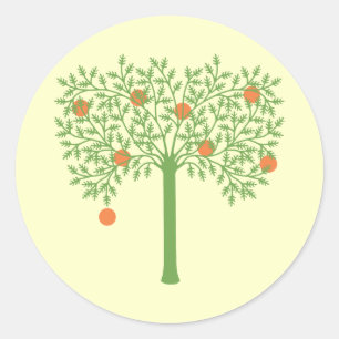 Stijlvolle Oranje structuur Ronde Sticker