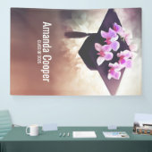 Stijlvolle orchidee afstudeerfeest banner (Beurs)