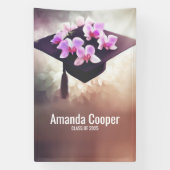 Stijlvolle orchidee afstudeerfeest banner (Verticaal)