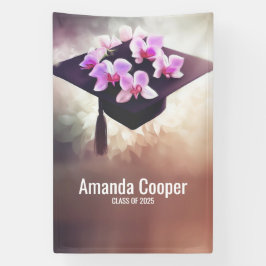Stijlvolle orchidee afstudeerfeest banner