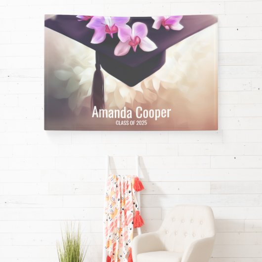 Stijlvolle orchidee afstudeerfeest banner (Insitu)