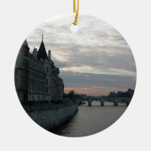 Stijlvolle Ornament met prachtige zonsondergang in