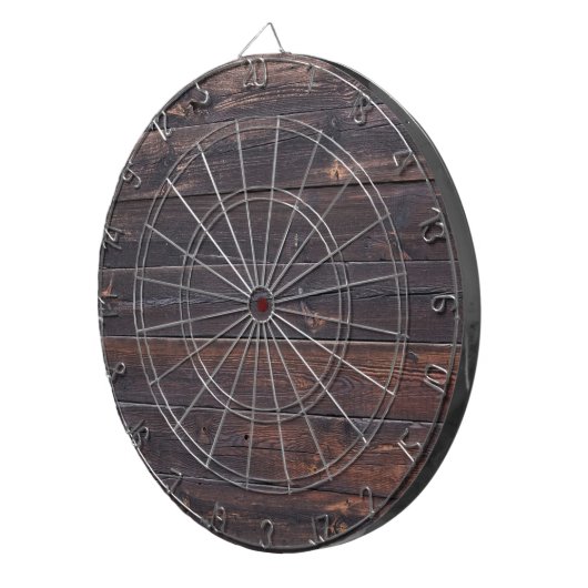 Stijlvolle oude houten korrel dartbord (Voorkant Rechts)