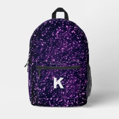 Stijlvolle Outer Space Galaxy Universe Paarse Bedrukte Rugzak (Voorkant)