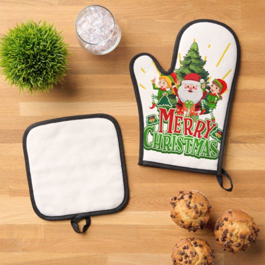 "Stijlvolle ovenwanten & pot houders set - unieke  (Top down)