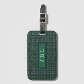 Stijlvolle Oxford Tweed Monogram Bagagelabel (Voorkant (verticaal))