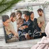 Stijlvolle paar foto script typografie collage legpuzzel