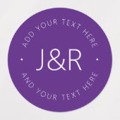 Stijlvolle paar Monogram Sjabloon Tekst waterdicht Labels (Design 2)