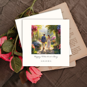 Stijlvolle Paar Schattigee Chic Valentijnsdag kaar Kaart