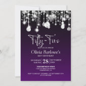 Stijlvolle Paarse 55e verjaardagsfeestje Kaart (Voorkant)