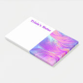 Stijlvolle Paarse Abstracte veren Post-it® Notes (Schuin)