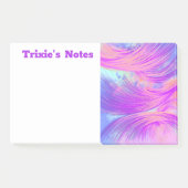 Stijlvolle Paarse Abstracte veren Post-it® Notes (Voorkant)