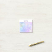 Stijlvolle Paarse Abstracte Waterverf bruiloft Post-it® Notes (Op bureau)