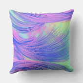 Stijlvolle paarse blauw Abstract Veren Kussen (Achterkant)