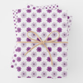 Stijlvolle  Paarse bloemblaadjes Inpakpapier Vel (In situ)