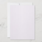 Stijlvolle paarse bloemen bruiloft uitnodiging (Achterkant)