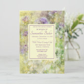 Stijlvolle paarse bloemen kaart (Staand voorkant)