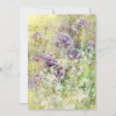 Stijlvolle paarse bloemen kaart (Achterkant)